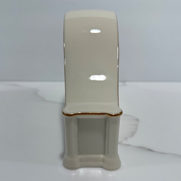 VTG Lenox Fruits of Life Mantel Clock Embossed 24K Gold Trim WORKING - Picture 7 of 12